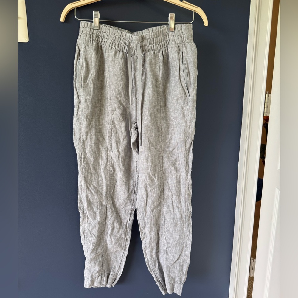 Athleta Retreat Linen High Rise Ankle Pant
S | Storm Cloud
